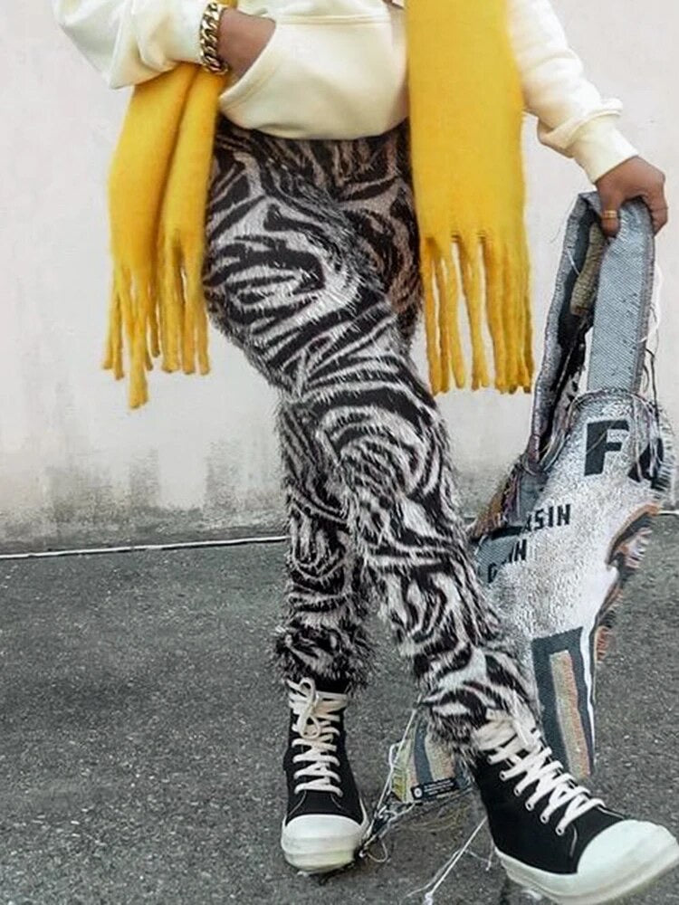 Zebra Stretchy Leggings