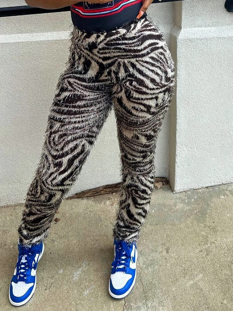 Zebra Stretchy Leggings